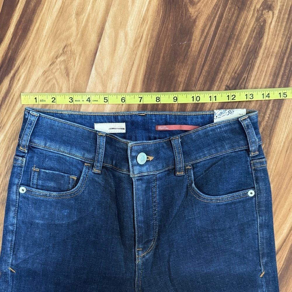 Anthropologie Pilcro Waxed Denim Straight Leg Jeans - Picture 5 of 7